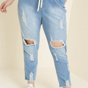 Plus – Drawstring Jeans