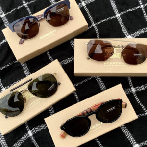 Burberry Circular Sunglasses / New w/ Box & Case