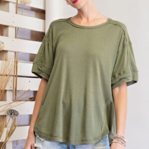 Forest Green Lightweight S/S Top