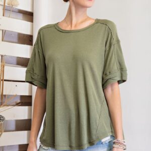 Forest Green Lightweight S/S Top