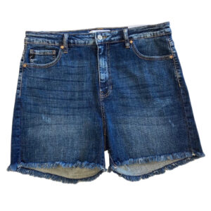 Plus – Kan Can High Rise Dark Wash Jean Shorts