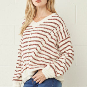 Chenille Striped Sweater