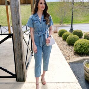 Denim Utility Style Jumpsuit