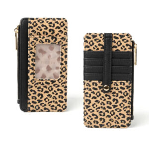 Kedzie Essentials Only Zippered Wallet – Leopard & Black