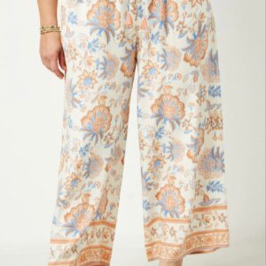 Plus – Floral Palazzo Pants