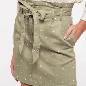 Polka Dot Mini Skirt – Olive