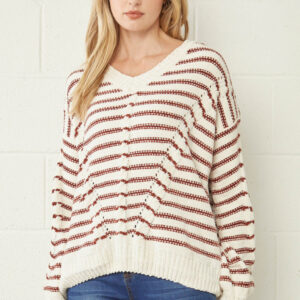 Chenille Striped Sweater