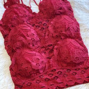 Lace Bralette – Ruby Red