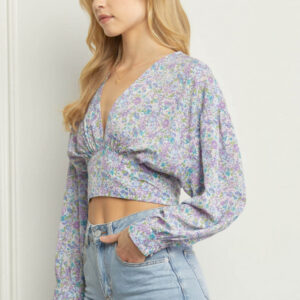 Floral Tie Back Crop Top