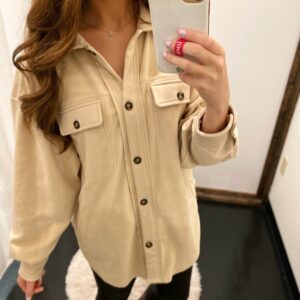 Fleece Shacket – Oatmeal