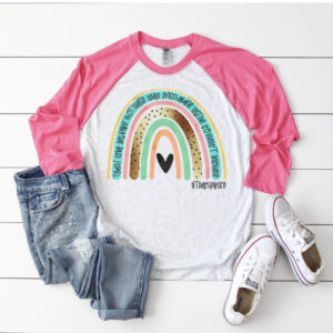 Teacher Rainbow Raglan